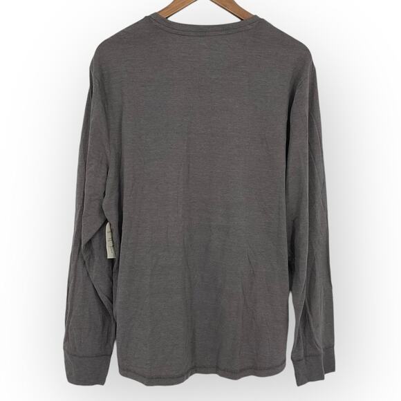 SUN & STONE NWT Men's Sunwashed Long Sleeve Plain T Shirt Gray Crewneck Large - Picture 3 of 5